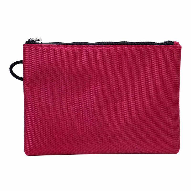 Vaultz Locking Accessories Pouch, 7x10 Inches, Berry (VZ03989)