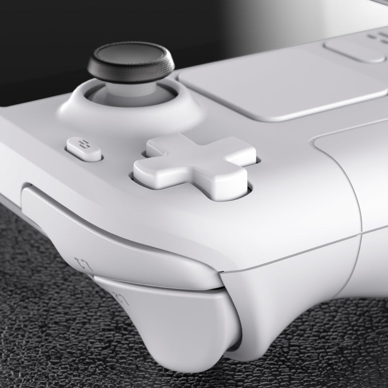 eXtremeRate White Custom Faceplate Back Plate Shell for Steam Deck, Handheld Console Replacement Housing Case, DIY Full Set Shell with Buttons for Steam Deck Console - Console NOT Included
