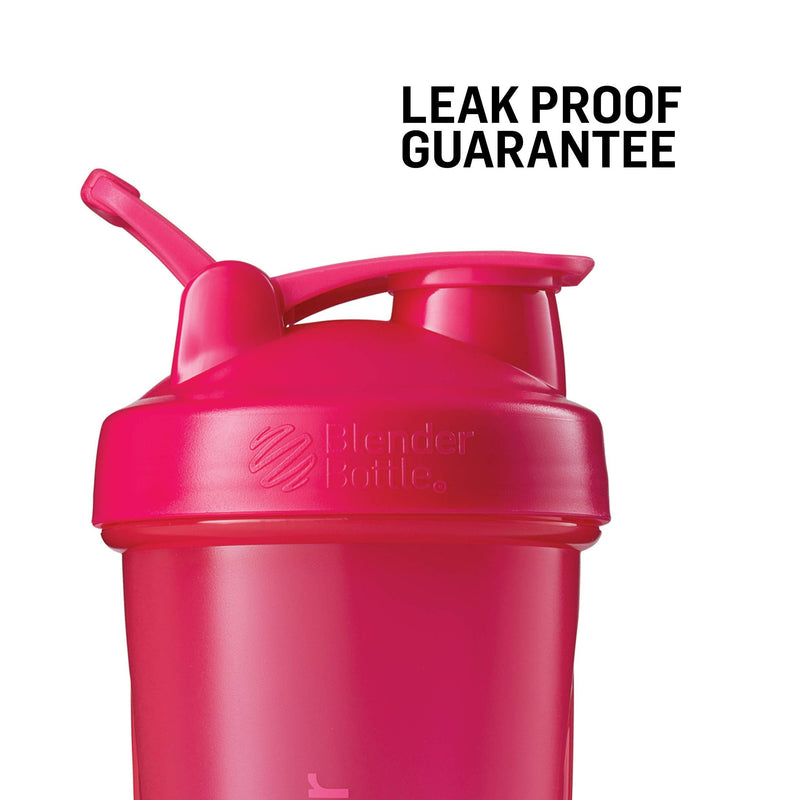 BlenderBottle Classic Shaker Bottle Perfect for Protein Shakes and Pre Workout, 20-Ounce, Full Color Black Classic V1