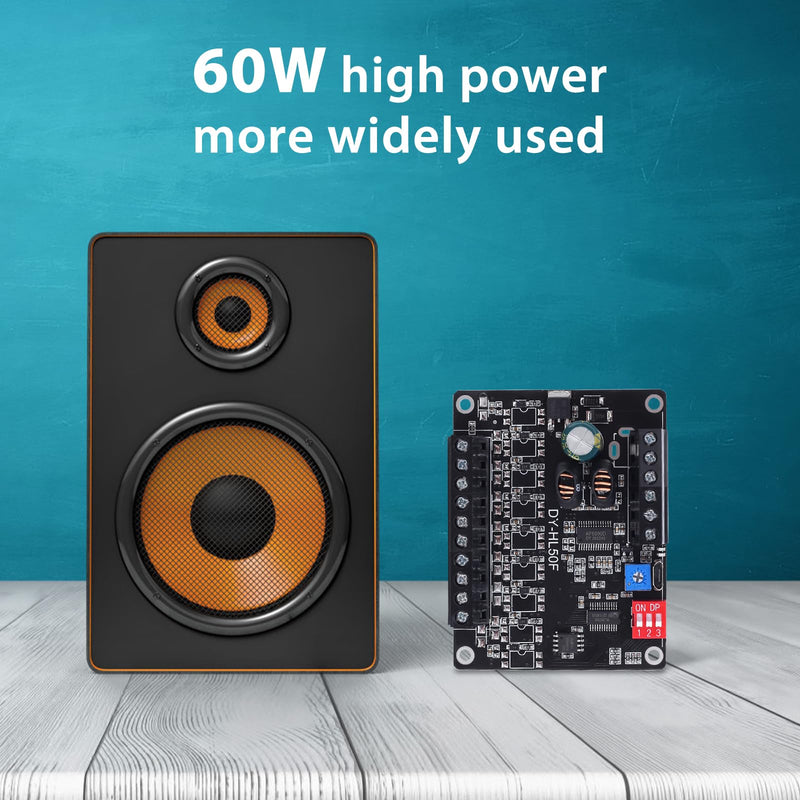 60W Voice Playback Module, PEMENOL DC 9-24V High Power Music Player Mp3 Trigger Amplifier 64Mbit Flash Storage Sound Board Supprt Sound and Light Alarm 60W Biult-in Storage