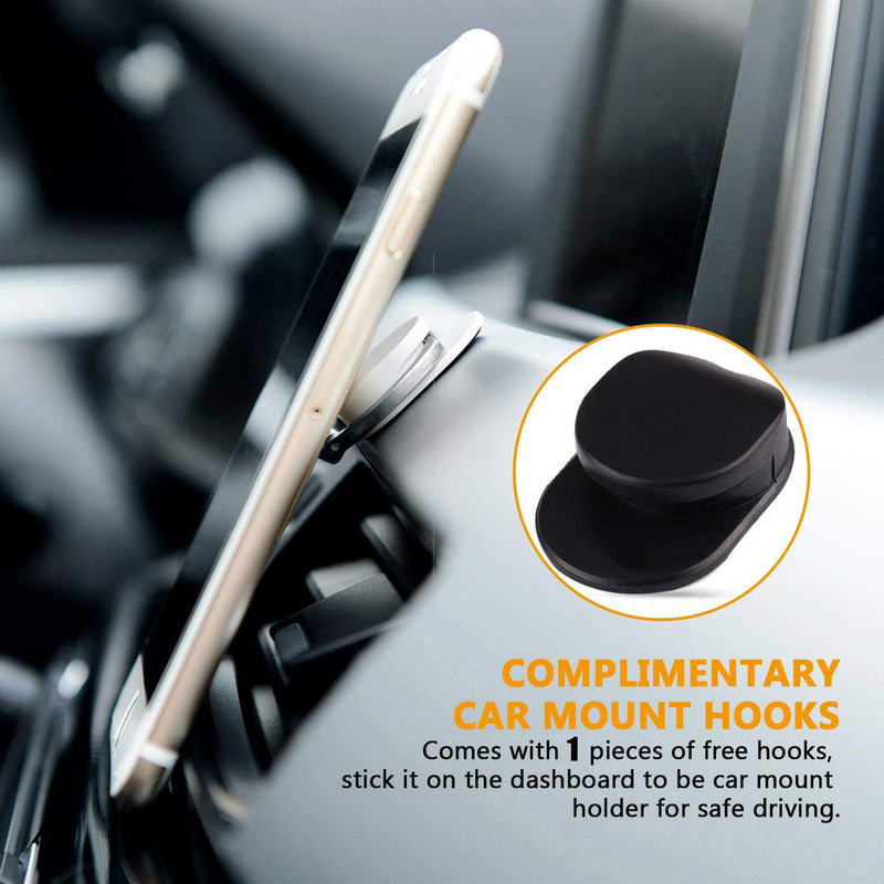 360 Degree Finger Stand Cell Phone Ring Holder Car Mount with Hook for Smartphone-Purple Lotus Flower