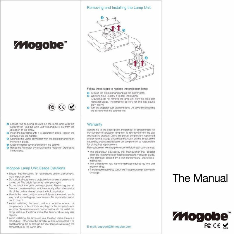 Mogobe for ELPLP49 Replacement Lamp for EMP-TW5000 EMP-TW5500 H291A H292A H293A H336A H337A H373B PowerLite 9700UB PowerLite PC 9350 9500UB 9100 7500UB 7100 PowerLite HC 8500UB 8700UB 8350
