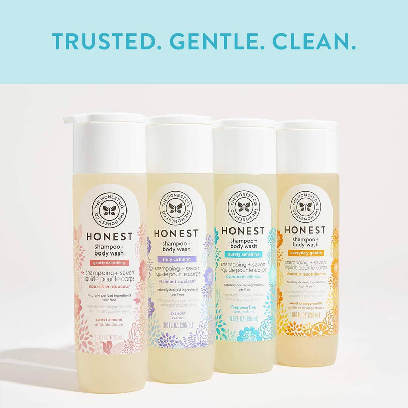 The Honest Company Truly Calming Lavender Shampoo + Body Wash, Tear Free Baby Shampoo + Body Wash, Naturally Derived Ingredients, Sulfate & Paraben Free Baby Wash, 10 Fl Oz 10 Fl Oz (Pack of 1) Dreamy Lavender