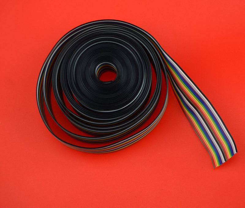XINGYHENG 20pin Wire Rainbow Color Flat Ribbon IDC Wire Cable(16ft/5m 20Wire)