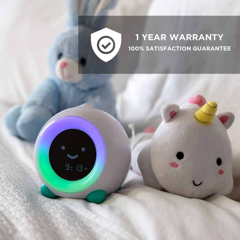 LittleHippo Mella Ready to Rise Children's Trainer, Alarm Clock, Night Light Sleep Sounds Machine (Arctic Blue), Standard Arctic Blue