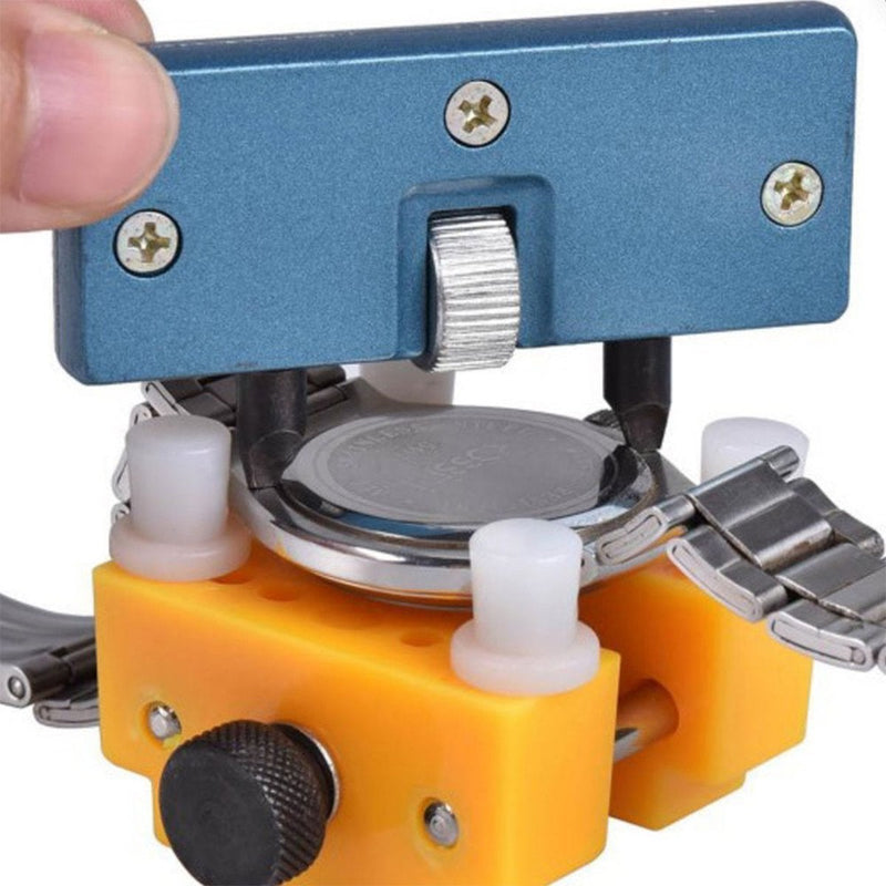 Professional Watch Back Remover Tool, Metal Adjustable Rectangle Watch Back Case Cover Press Closer & Opener Opening Removal Screw Wrench Repair Kit Tool For Watchmaker