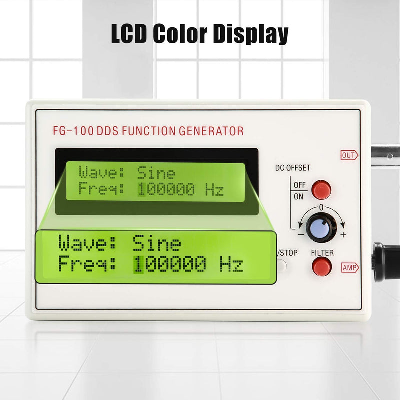 1HZ-500KHZ DDS Functional Signal Generator, Seesii DDS Function Low Frequency Signal Generator Sine/Triangle/Square/Sawtooth Waveform 1HZ-500KHZ