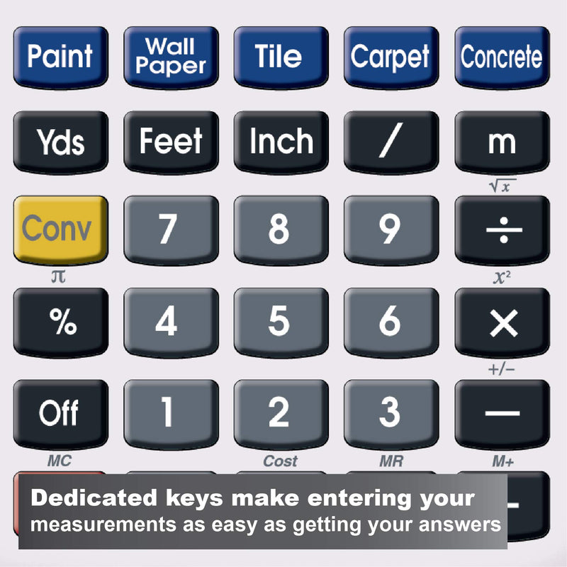 Calculated Industries 8510 Home ProjectCalc Do-It-Yourselfers Feet-Inch-Fraction Project Calculator | Dedicated Keys for Estimating Material Quantities and Costs for Home Handymen and DIYs, White