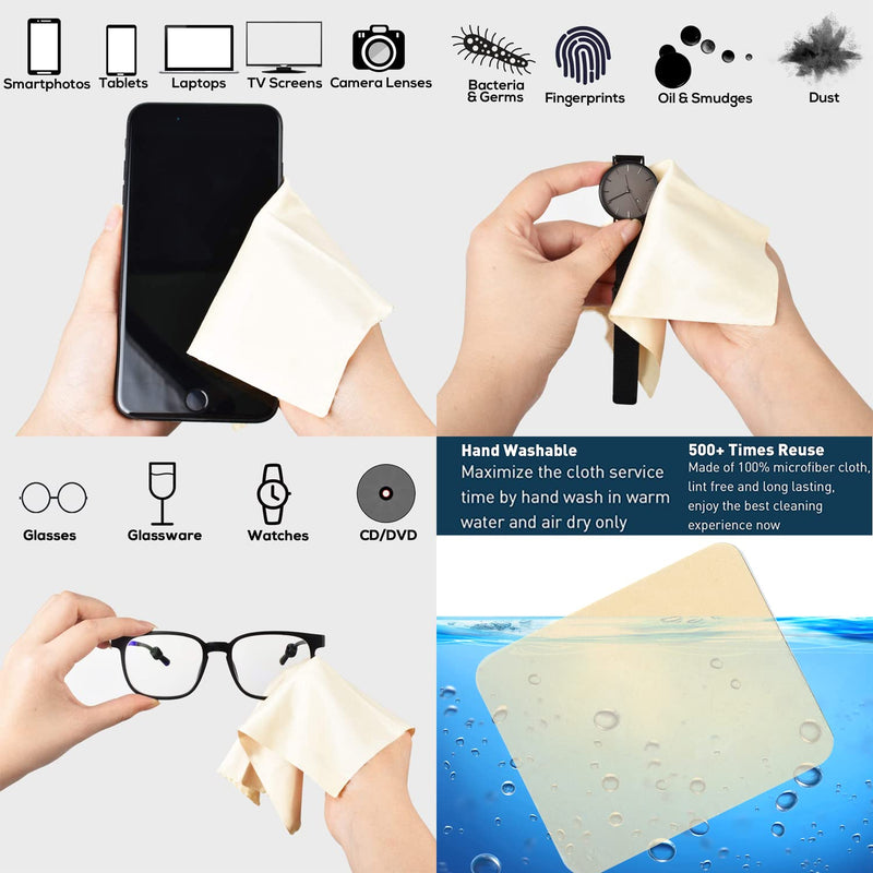 Black Nano Universal Webcam Covers Large Size 14 PCS Privacy Protection Accessory, No Residue Application, Safe Screen Closure – Protect Your Privacy and Prevent Lens Glass Breakage- 1 Cleaning Cloth