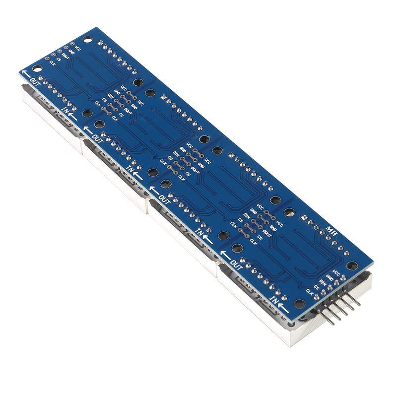 ALAMSCN MAX7219 Dot Matrix Module 32x8 4 in 1 LED Display Modules for Arduino Raspberry Pi Microcontroller with 5Pin Wires Red (Pack of 2)