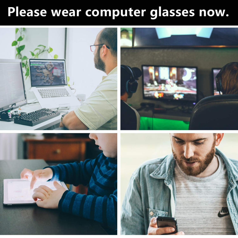 LVIOE Fit Over Blue Light Blocking Glasses and Computer Eyewear- Wear Over Prescription Glasses/ Reading Glasses/ RX Glasses Black Frame Anti Blue Light Glasses