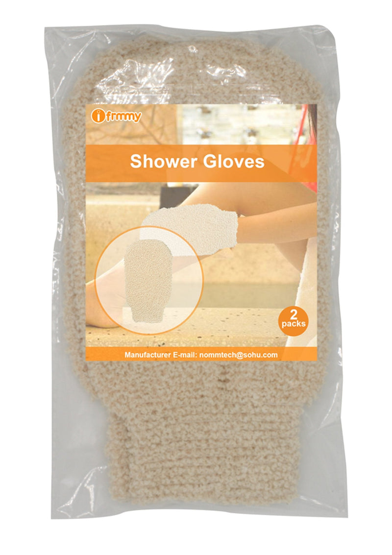 Bath Shower Gloves Mitt for Exfoliating and Body Scrubber (2 packs)