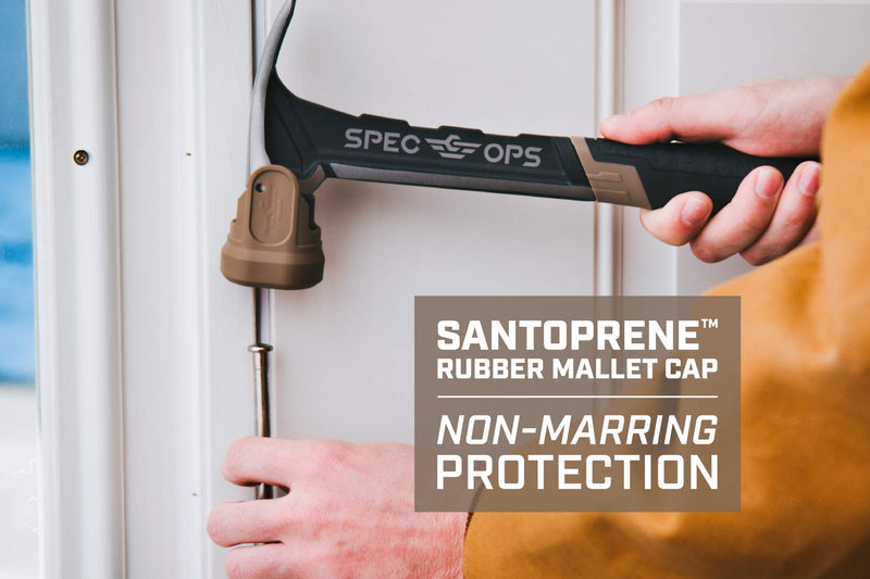 Spec Ops SPEC-SFACE1 Tools Soft Rubber Mallet Hammer Cap for Steel Hammers, 3% Donated to Veterans,Tan Mallet Cap Smooth Face