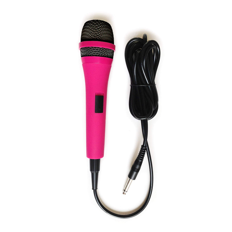 Singing Machine SMM205P Karaoke Machine Uni-Directional Dynamic Microphone with 10-Foot Cord Pink