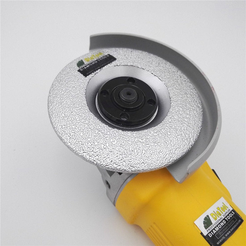 SHDIATOOL 5 Inch Diamond Grinding Cup Wheel for Granite Marble Iron Steel Masonry Convex Vacuum Brazed Grinding Disc Fits 7/8 Inch Arbor 125mm(5 In.)
