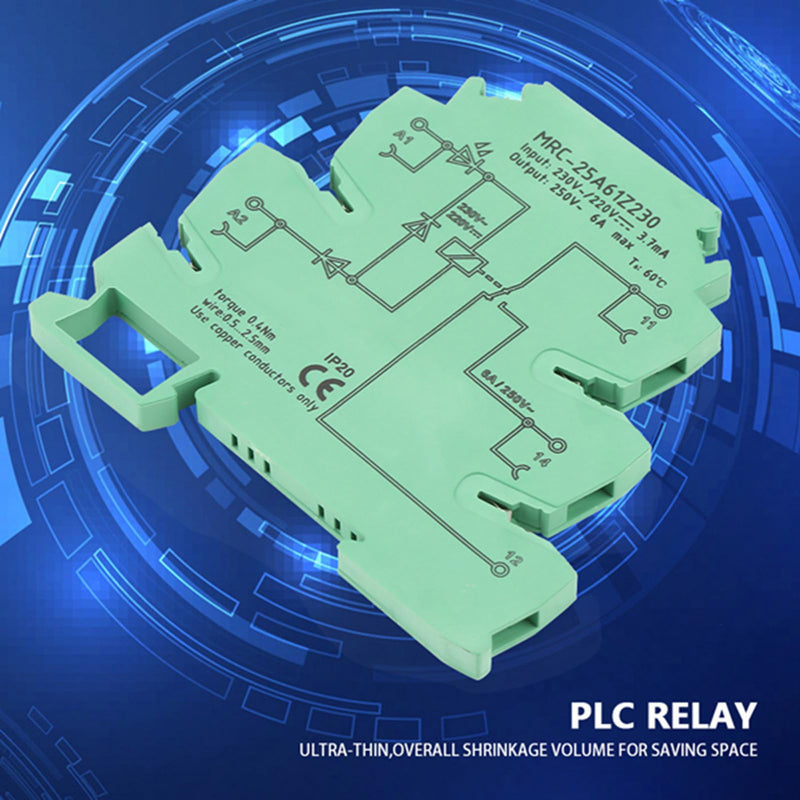 MRC-25A61Z230 PLC Electromagnetic Contact Interface Relay Module Input Diode Reverse Polarity Protection 230VAC/220VDC 1NO 1 NC