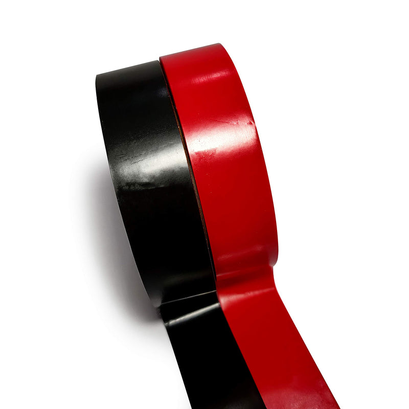 Toyo PVC Electrical Tape | Heat Resistant, Flame Retardant, Waterproof | 0.6 Inch X 36 Feet | 6 pcs/Pack (Black and Red) Black and Red