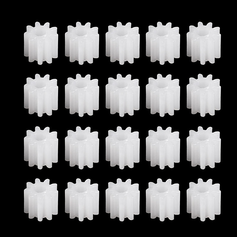 uxcell 20pcs Plastic Gears 9 Teeth Model 092A Reduction Gear Plastic Worm Gears for RC Car Robot Motor