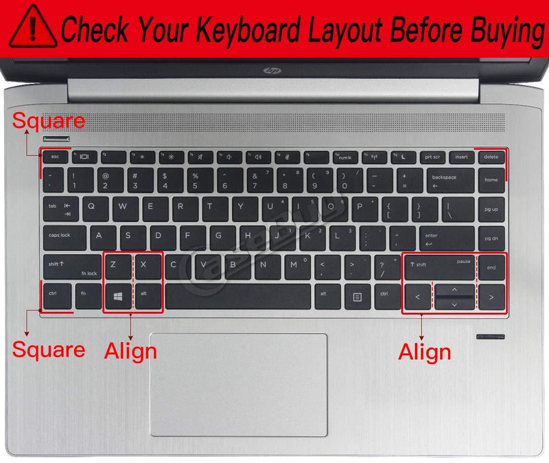 Keyboard Cover for 14" HP ProBook 445 G6 14", HP ProBook 440 G5 G6 G7 14", HP ProBook x360 440 G1 14", HP ProBook 640 G4 G5 14" Notebook, Ombre Purple&Pink