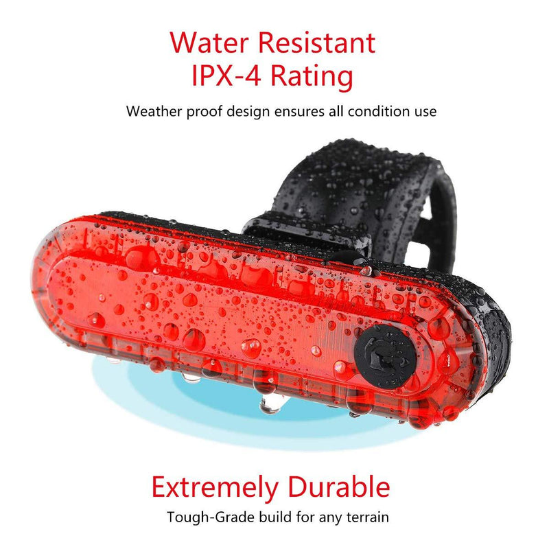 Volcano Eye Rear Bike Tail Light 2 Pack, Ultra Bright USB Rechargeable Bicycle Taillights, Red High Intensity Led Accessories Fits On Any Bike or Helmet. Easy to Install for Cycling Safety Flashlight
