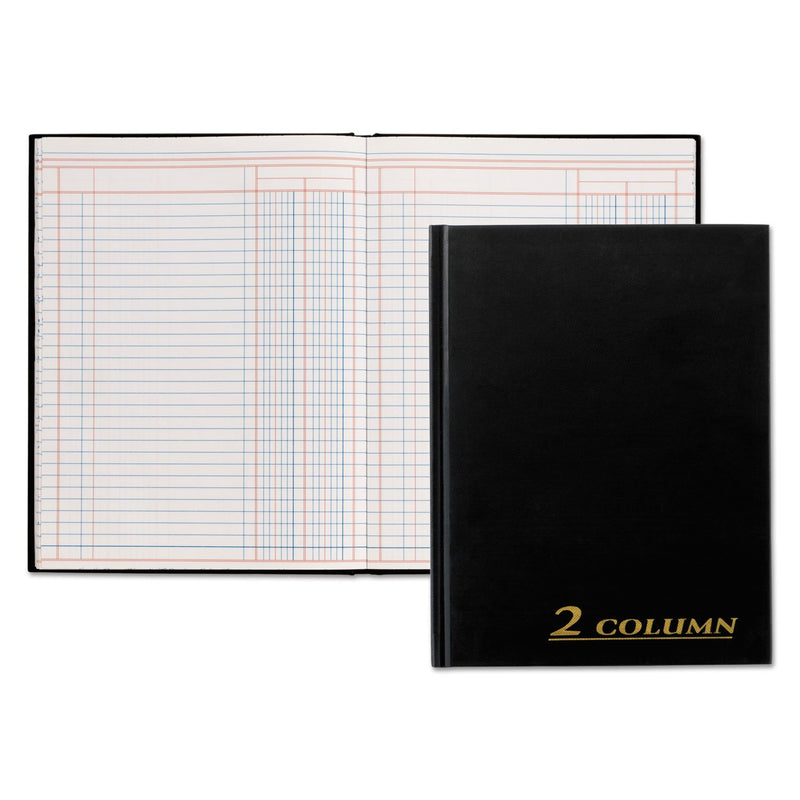 Adams ARB8002M Account Book, 2 Column, Black Cover, 80 Pages, 7 X 9 1/4