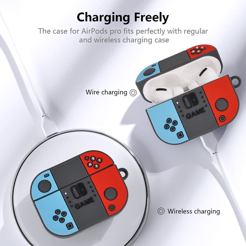 KOREDA Switch Case Compatible with Airpods Pro Case, Cute 3D Cartoon Funny for Kids Girls Teens Boys Cover, Soft Silicone Fashion Character Skin Cases