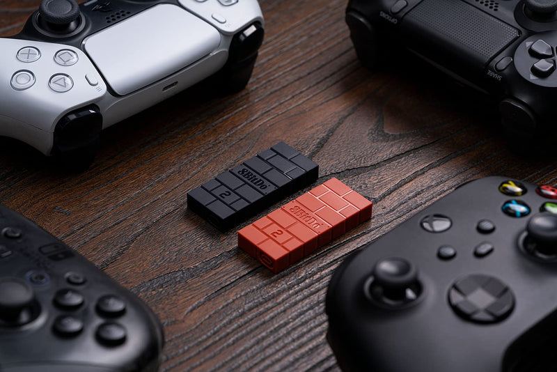 8Bitdo Wireless USB Adapter 2 for Switch, Windows, Mac & Raspberry Pi Compatible with Xbox Series X & S Controller, Xbox One Bluetooth Controller, Switch Pro and PS5 Controller (Brown) USB Adapter 2 Brown