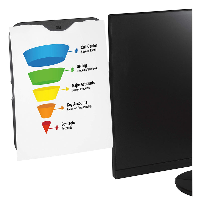 3M Computer Monitor Whiteboard, 8.5 in x 11 in, Detachable Panel with Magnetic Dry Erase Surface, To Do List, Document Holder, Command Adhesive included (MWB100B)