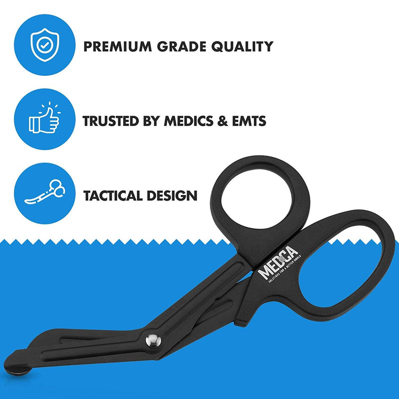 Medical Bandage Scissors - Trauma Scissors and EMT First Responder Scissors - Made of high quality stainless steel for nurses, doctors, first aid supplies, 7.5 inch length.