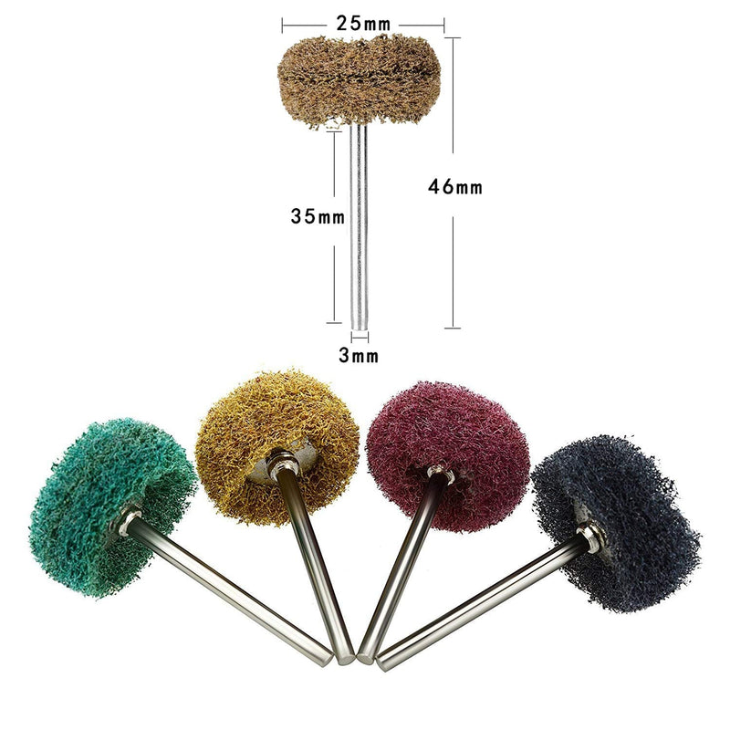 DQZSY 40pcs 25mm Grinding Wheel Polishing Grinding Wheel for Dremel - Metal Grinding Attachment with 3mm Handle Rotary Tool