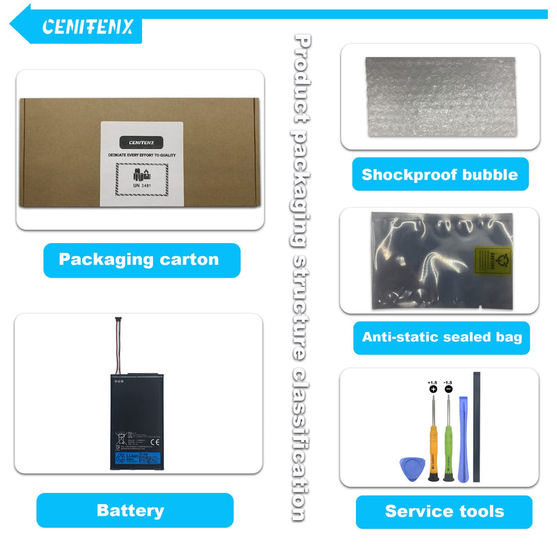 CENIFENX SP65M 3.7V 2210mAh Battery Replacement for Sony Playstation PS Vita PCH-1001 PCH-1101 1003 1103 Battery, with Repair Tool Kit