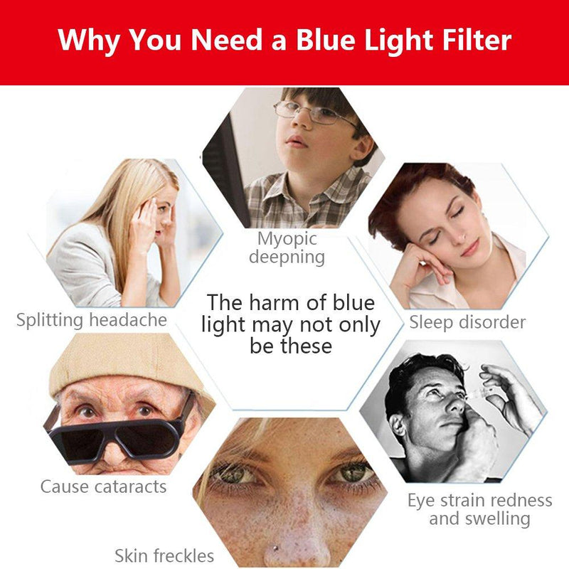 2-Pack 15.6 Inch Laptop Screen Protector -Blue Light and Anti Glare Filter, FORITO Eye Protection Blue Light Blocking & Anti Glare Screen Protector for 15.6" with 16:9 Aspect Ratio Laptop