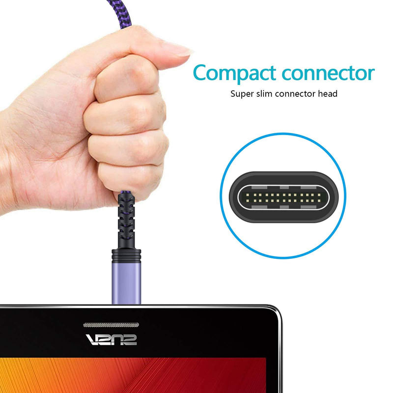 C Charger Cable Fast Charging Phone Android Power Cord 4Pack for Samsung Galaxy Note 21/20 Ultra, S21+/S20 Plus/S21Ultra,S20 FE/S10 Plus/S9 A11/A21/A51/A71, iPad Pro 12.9/11,Google Pixel 5 4A XL