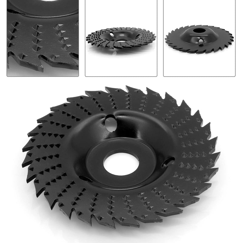 Yuhtech Pack of 2 sanding discs 125 mm for angle grinder, wood, sanding disc, wood cutter, rasp disc, angle grinder, wood cutter for angle grinder, polishing, carving, sanding