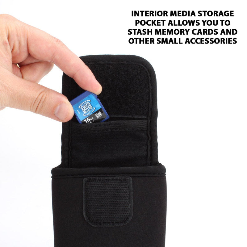 USA Gear Portable Handheld Units GPS Carrying Case with Built In Belt Loop, Carabiner Clip and Hook and Loop Enclosure - Compatible with Garmin eTrex 10 Worldwide, 22x, 30x, InReach Mini, and more GPS