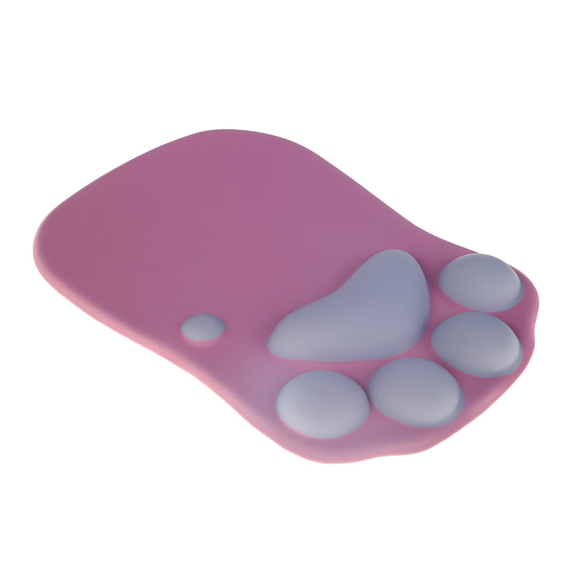 Cute Cat Claw Paw Mouse Pad with Gel Wrist Rest Support - Soft Silicon Ergonomic Computer Mouse Pads - Women/Kids Mouse Mat Desk Accessories (Pink/Grey)