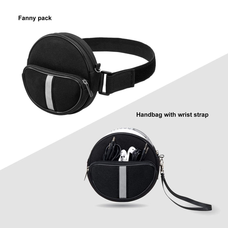 CD Player Portable Case,Waterproof CD Player Fanny Pack with Wristlet Hand Strap Compatible with HOTT/Gueray/NAVISKAUTO/Jinhoo/Jensen/Monodeal Portable CD Player and Moreï¼ˆ6.5 inchï¼‰.
