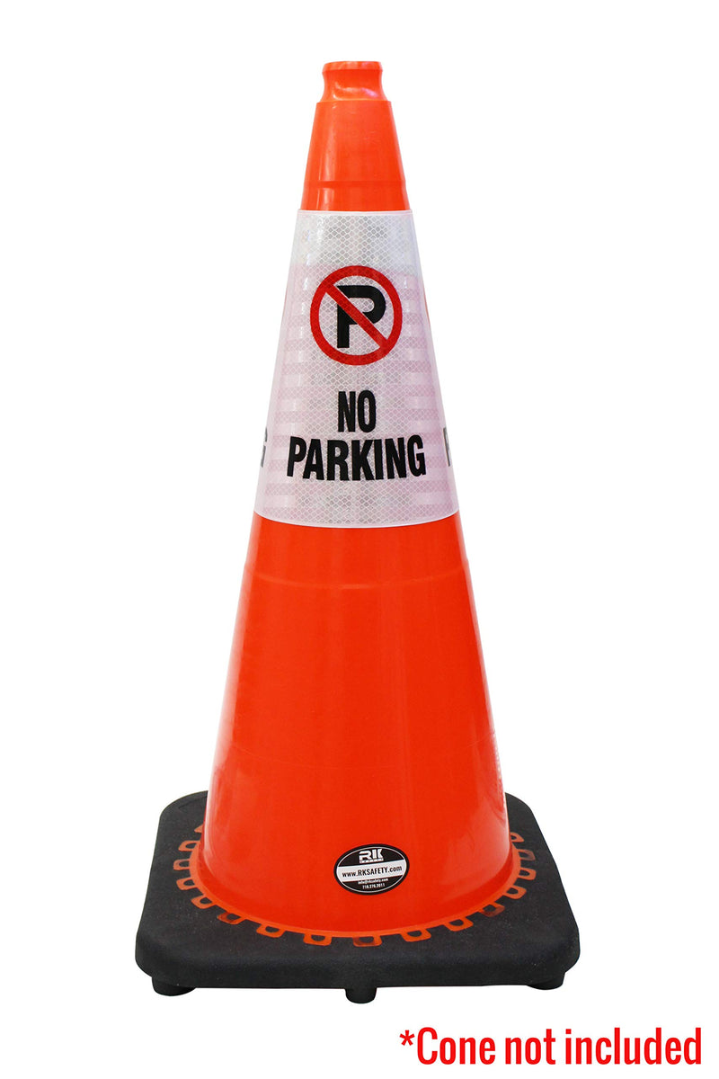 Troy Safety, Cone-SLV1 “No Parking” Bright Reflective Cone Message Sleeve, Cone not Included. 1Pcs 1 Pcs No Parking