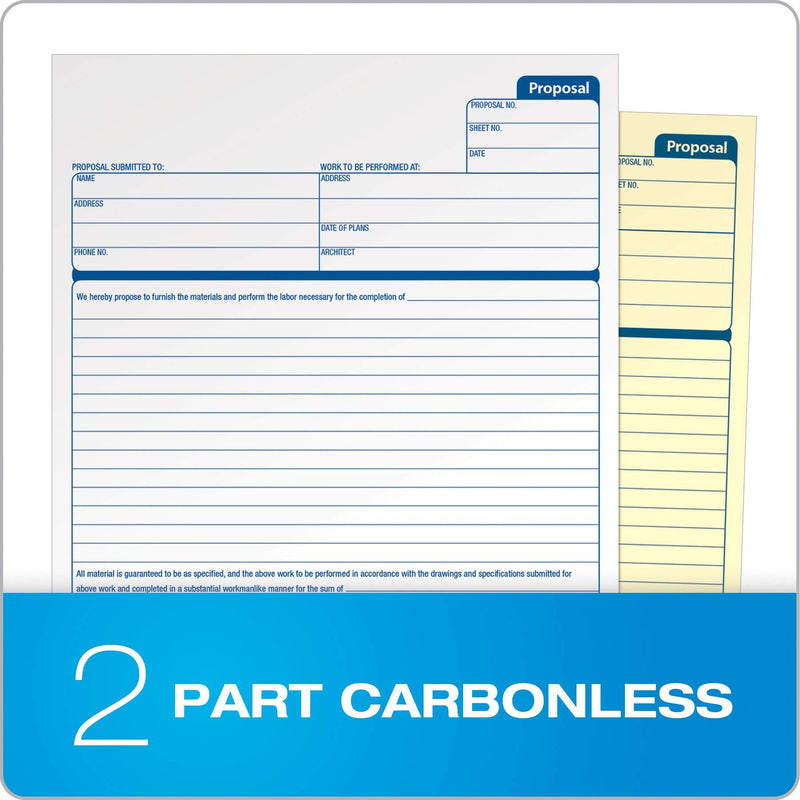 TOPS Proposal Books, 2-Part, Carbonless, Spiral-Bound, 50 Sets, (41850)