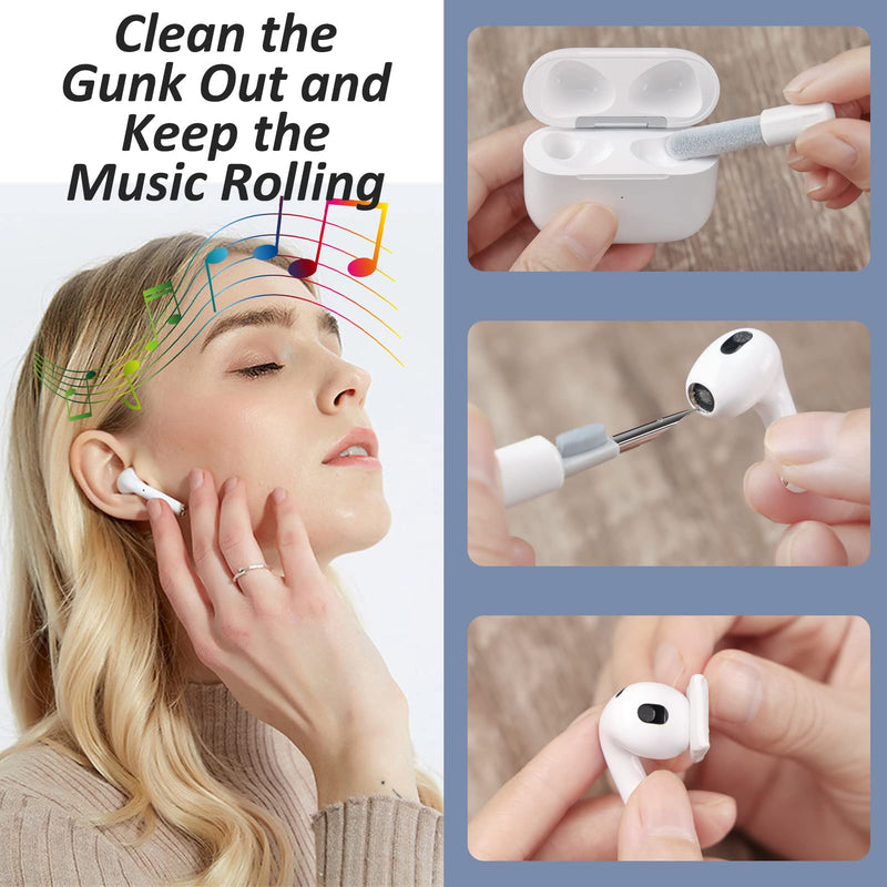 iPhone Cleaning Kit Port Cleaner - Repair & Restore Tool for iPad Pro Watch Cell Phone Charging Port, Lightning Charger Cables Speaker Airpod Cleaning Putty Dust for All Devices - Snowflake Multitool Snow White