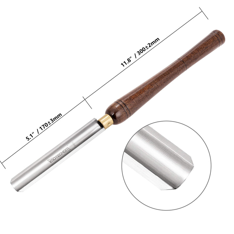 IMOTECHOM 1-Inches HSS Roughing Gouge Lathe Chisel Wood Turning Tools with Walnut Handle, Round Plastic Box and Hanging Bag 1-Inches Roughing Gouge