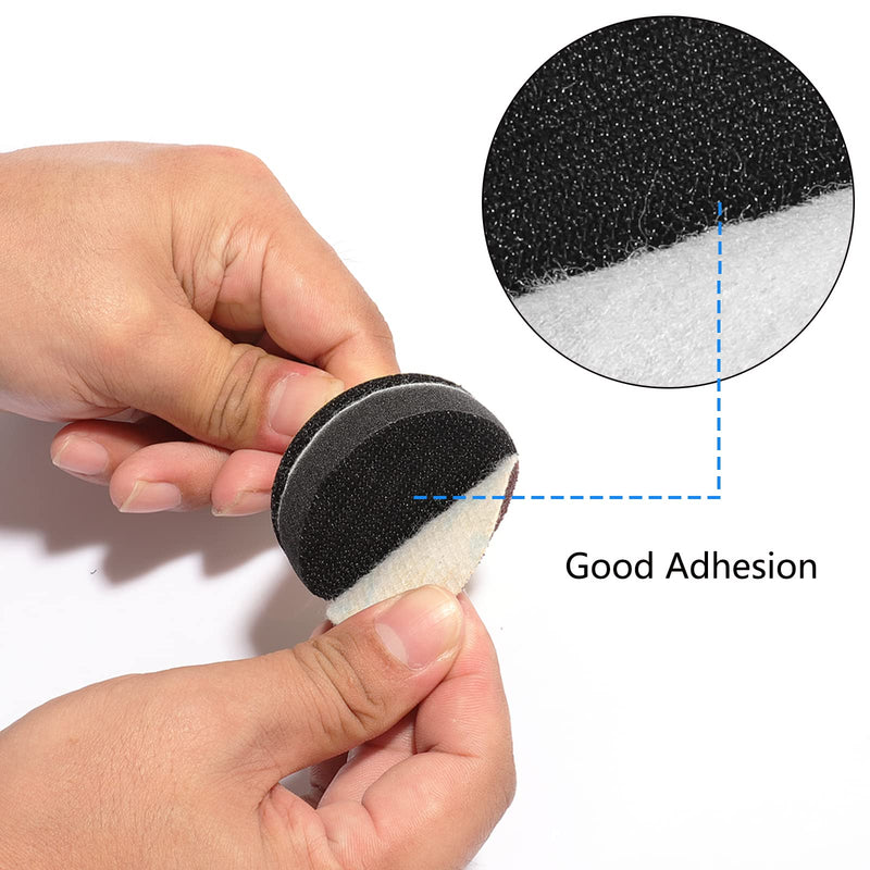 STEBRUAM 2 inch sanding disc pads, silk back, Velcro pad for sanding discs, 1/4 inch shaft, drill attachment, foam layer, buffer pad (4 pieces) Roloc disc pad holder