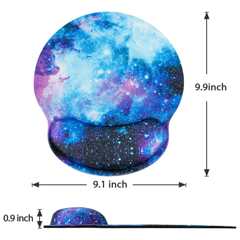 Mouse Pad with Wrist Rest Support, ToLuLu Gel Cute Mouse Pads Non Slip Rubber Base Mousepad, Ergonomic Mouse Wrist Rest Pad for Laptop Computer Home Office Working Gaming Pain Relief, Nebula Galaxy