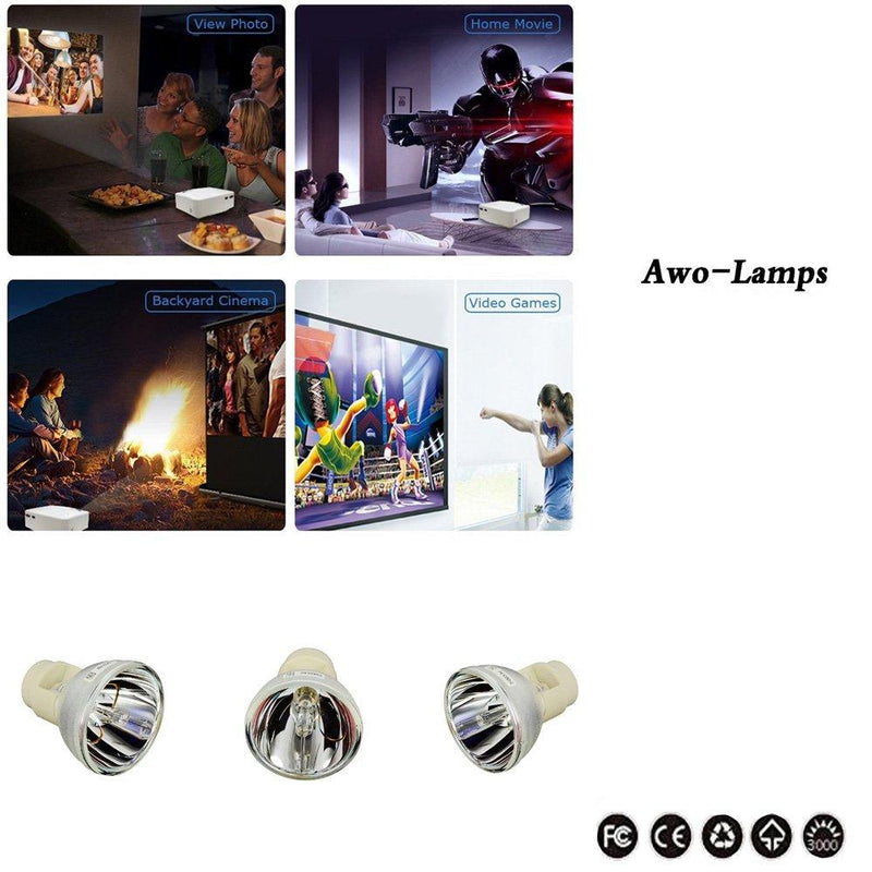 AWO Original Projector Lamp Bulb SP.8VH01GC01 / BL-FP190E / MC.JPV11.001 for OPTOMA DH1009,HD141X,GT1080,HD26,EH200ST,S316,X316,W316,DX346 for ACER X118H,X118AH,X128H,X138WH