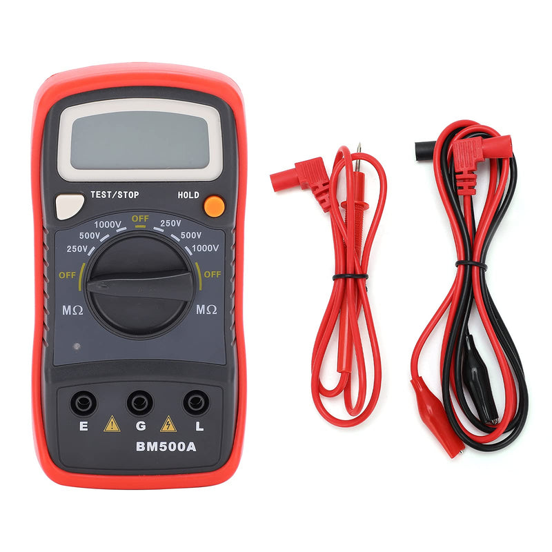 Insulation Resistance Tester, Digital Megaohmmeter for Maintenance, Testing and Inspection, 250V, 500V, 1000V