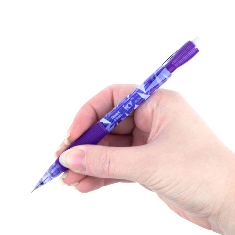 Pentel Icy Automatic Pencil, 0.5mm, Violet Barrel, Box of 12 (AL25TV) (Appearance may vary) 1 12 Pack