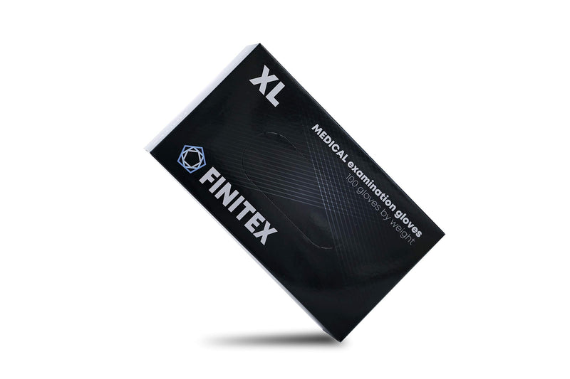 FINITEX - Black Nitrile Disposable Gloves, 5mil, Powder-free, Exam Gloves Latex-Free, 100 PCS (X-Large) X-Large (Pack of 100)