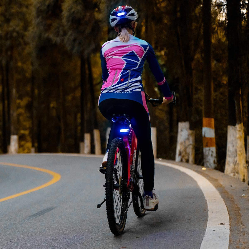 Volcano Eye Blue Rear Bike Tail Light 2 Pack, Ultra Bright USB Rechargeable Bicycle Taillights, High Intensity Led Accessories Fits On Any Road Bikes,Helmets. Cycling Led Safety Lights (Blue-2 pieces)