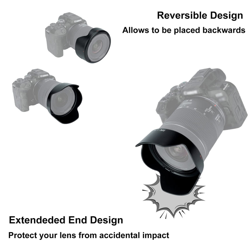Lens Hood for Canon RF 15-30mm F4.5-6.3 is STM Lens Replaces Canon EW-73E with Reversible Design, Compatible with 67mm Filter and Snap-on Lens Cap