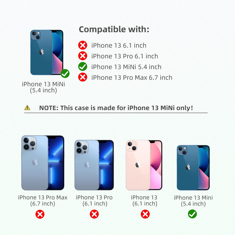 K TOMOTO Compatible iPhone 13 Mini Bumper Case (5.4 Inch), Liquid Silicone Bumper Case [Shock-Absorb] [Raised Edge Protection] [Drop Protection] [Silky and Soft Touch] Frame Bumper Case, Black